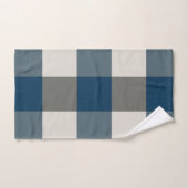 Blauwgrijze witte buffelcheque bad handdoek (Handdoek)