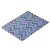 Blauwgrijze zigzagstroken notitieboek (Linkerzijde)