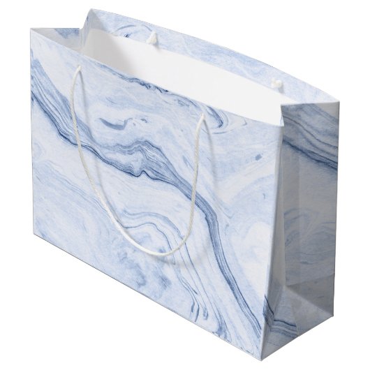 Blauwgrijze zwenkbrauwen groot cadeauzakje (Achterkant Gekanteld)