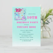 Blauwgroen 10e verjaardag van de feestdag (Staand voorkant)