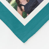 Blauwgroen 11 Fotocollage Mozaïek Vierkant Lijst M Fleece Deken (Hoek)