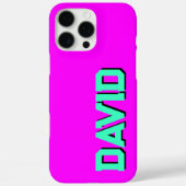 Blauwgroen 3D Black Modern naam | Grappige Neon Ma Case-Mate iPhone Case (Achterkant)