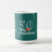 Blauwgroen 50- en Fabulous Birthday Party Koffiemok (Center)