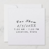 Blauwgroen 59 Corvette Car Red Explosion-achtergro Kaart (Achterkant)