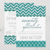 Blauwgroen 77 en spectaculaire uitnodiging (Voorkant / Achterkant)