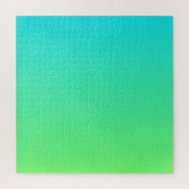 Blauwgroen aan Lime Green | Moderne kleurengradiën Legpuzzel