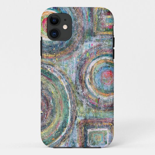 Blauwgroen aangedreven iPhone Case (Achterkant)