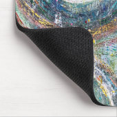 Blauwgroen aangedreven mousepad muismat (Hoek)