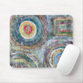 Blauwgroen aangedreven mousepad muismat (Met muis)