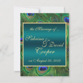Blauwgroen aankondiging van het huwelijk van Peaco (Achterkant)