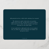 Blauwgroen aankondiging van het medisch Afstuderen (Achterkant)