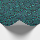 Blauwgroen Abstract dimensionaal ontwerp Cadeaupapier (Hoek)