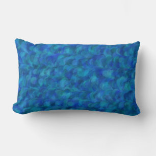 Blauwgroen abstract naadloos patroon kussen