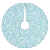 Blauwgroen Abstract sneeuwvlokpatroon#10 ID1009 Kerstboom Rok (Voorkant)