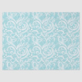 Blauwgroen Abstract sneeuwvlokpatroon#10 ID1009 Tissuepapier (Voorkant)