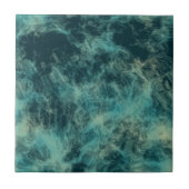 Blauwgroen Abstract Tegeltje (Voorkant)