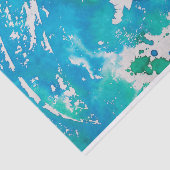 blauwgroen abstract tissuepapier (Detail)