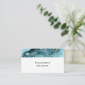 Blauwgroen Abstract Visitekaartje (Staand voorkant)