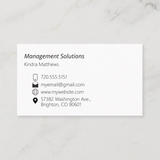 Blauwgroen Abstract Visitekaartje (Achterkant)