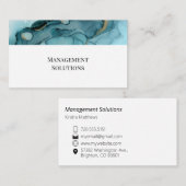 Blauwgroen Abstract Visitekaartje (Voorkant / Achterkant)