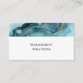 Blauwgroen Abstract Visitekaartje (Voorkant)