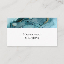 Blauwgroen Abstract Visitekaartje