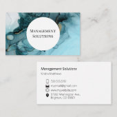 Blauwgroen Abstract Visitekaartje (Voorkant / Achterkant)