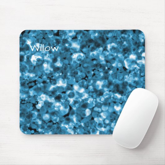 Blauwgroen Abstracte Bubble-Muismat Muismat (Met muis)