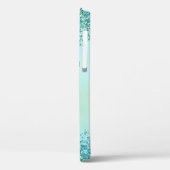 Blauwgroen Abstracte dragonfly-glitterie Case-Mate iPhone Case (Achterkant / Links)