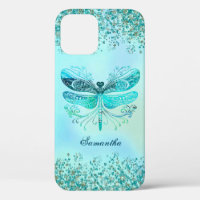 Blauwgroen Abstracte dragonfly-glitterie
