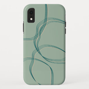Blauwgroen Abstracte Geometrische Telefoonhoes Case-Mate iPhone Case