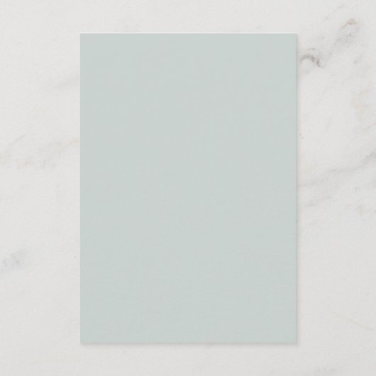 Blauwgroen abstracte kust chique moderne bruiloft informatiekaartje (Achterkant)