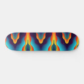 Blauwgroen Abstracte vlammen Persoonlijk Skateboard (Horizontaal)
