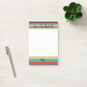 Blauwgroen accentstreep post-it® notes (Kantoor)