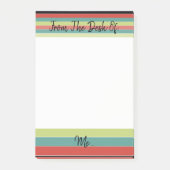 Blauwgroen accentstreep post-it® notes (Voorkant)