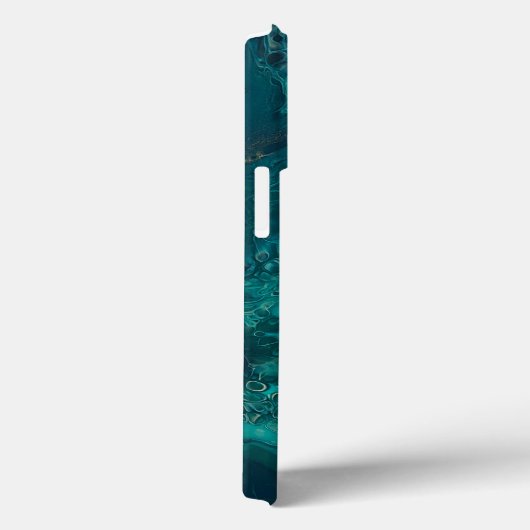 Blauwgroen acrylvezel Abstracte vloeisel Case-Mate iPhone Case (Achterkant / Rechts)