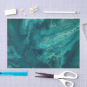 Blauwgroen acrylvezel Abstracte vloeisel Tissuepapier (Craft)