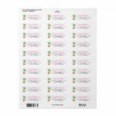 Blauwgroen Adres van de  bloem van het strand trop Etiket (Full Sheet)