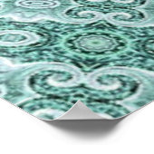 blauwgroen afdrukken poster (Hoek)