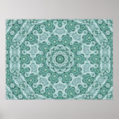 blauwgroen afdrukken poster (Voorkant)