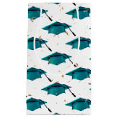 Blauwgroen afstuiknop met Confetti Klein Cadeauzakje (Voorkant)