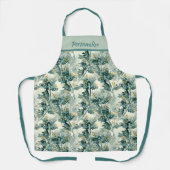 Blauwgroen afvoerkleppen laten een elegant grafis Schort (Voorkant)