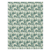 Blauwgroen afvoerkleppen laten een elegant grafis Tafelkleed (Voorkant)