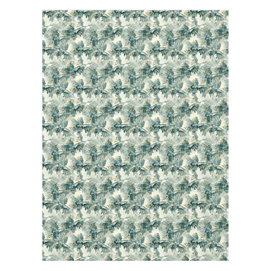 Blauwgroen afvoerkleppen laten een elegant grafis Tafelkleed (Voorkant)