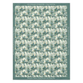 Blauwgroen afvoerkleppen laten een elegant grafis Tafelkleed (Voorkant)