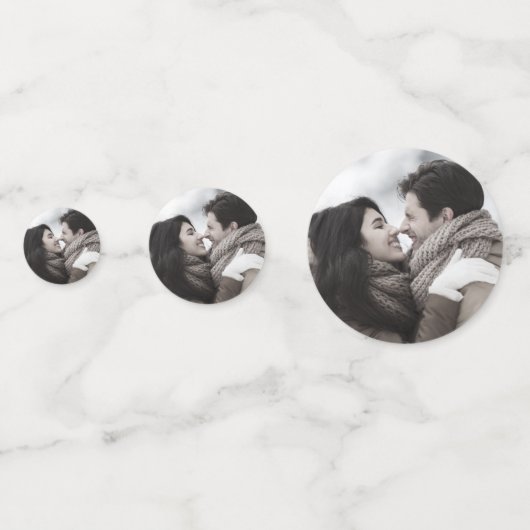 Blauwgroen Agaat Goud Glitter Foto Donker Bruiloft Confetti (Achterkanten)