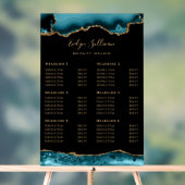 Blauwgroen agaat prijslijst acryl teken acryl bord (Neutraal)