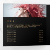 blauwgroen Agate drievoudig brochure Drieluik Kaart (Binnenzijde eerst)