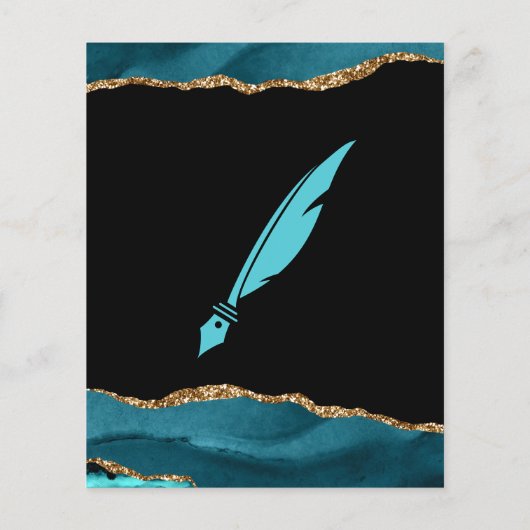 Blauwgroen AGATE Fly Flyer van de beroepsverzekeri (Achterkant)