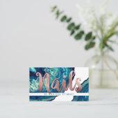 Blauwgroen Agate Geode Stone Roos Gold Nail-techni Visitekaartje (Staand voorkant)